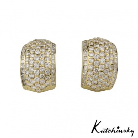 Kutchinsky Yellow Gold Diamond Earrings 7.16ct
